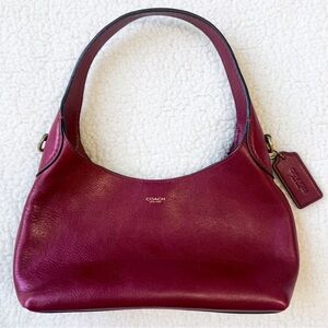 Coach 2024 Brooklyn 23 Shoulder Bag Dark Ruby CW614 GUC *Cigarette Odor*